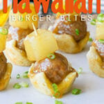 I love how easy these Hawaiian Burger Bites are to make! My whole family loved this simple appetizer recipe, and it was perfect finger food for game day!