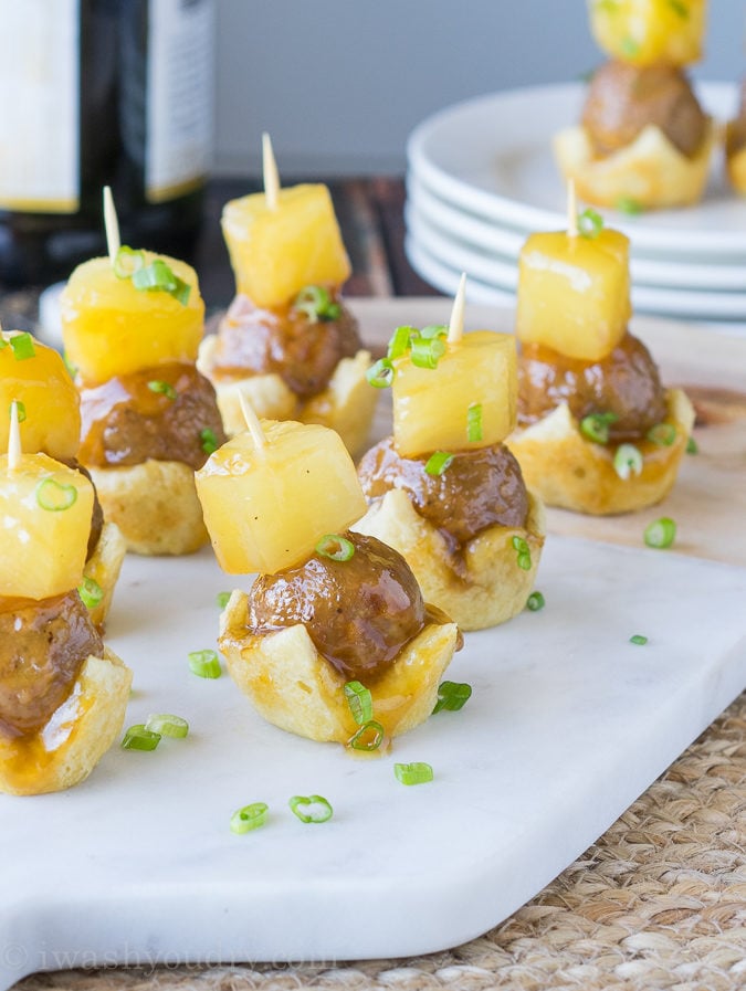 I love how easy these Hawaiian Burger Bites are to make! My whole family loved this simple appetizer recipe, and it was perfect finger food for game day! 