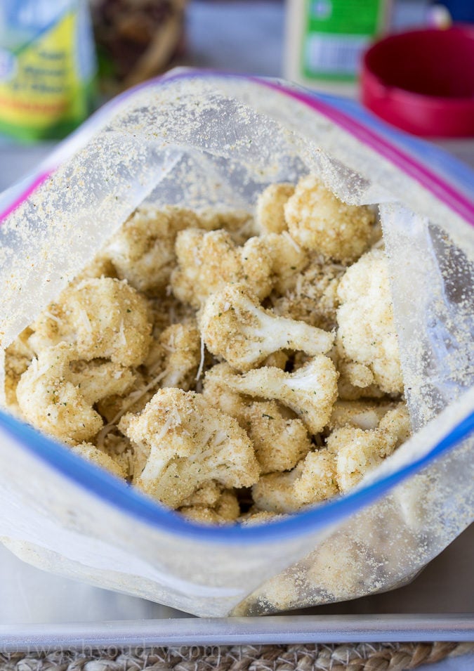 These Parmesan Roasted Cauliflower Bites are so easy to make and taste absolutely phenomenal. My whole family devoured the pan. 