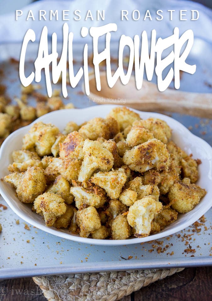 These Parmesan Roasted Cauliflower Bites are so easy to make and taste absolutely phenomenal. My whole family devoured the pan. 