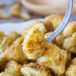 These Parmesan Roasted Cauliflower Bites are so easy to make and taste absolutely phenomenal. My whole family devoured the pan.