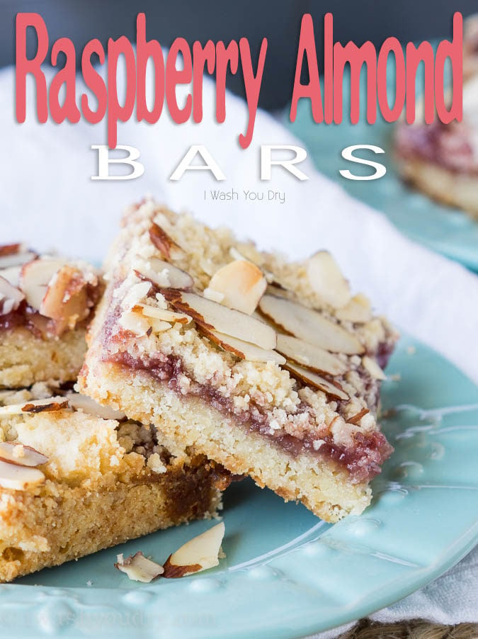 These soft and tender Raspberry Almond Bars have a shortbread cookie type crust and a wonderful almond flavor!