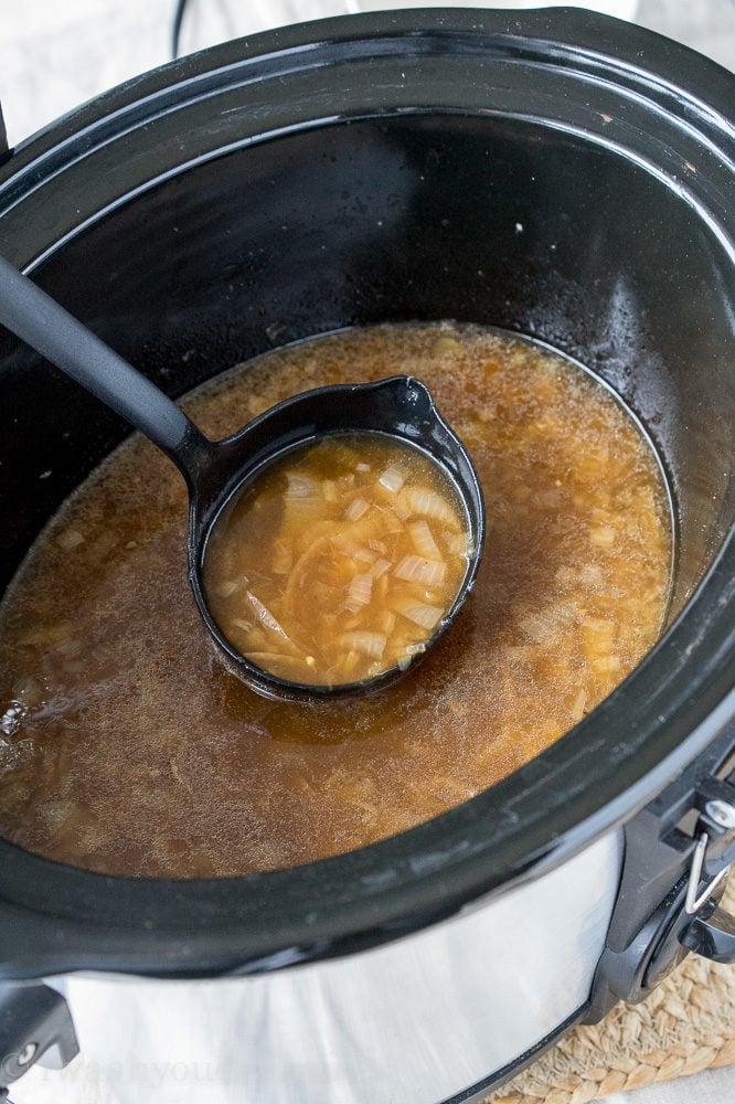 Not only is this Slow Cooker French Onion Soup easy to prepare, but it's also on the healthy side! Perfect for keeping my resolutions and still being able to enjoy my favorite comfort foods!