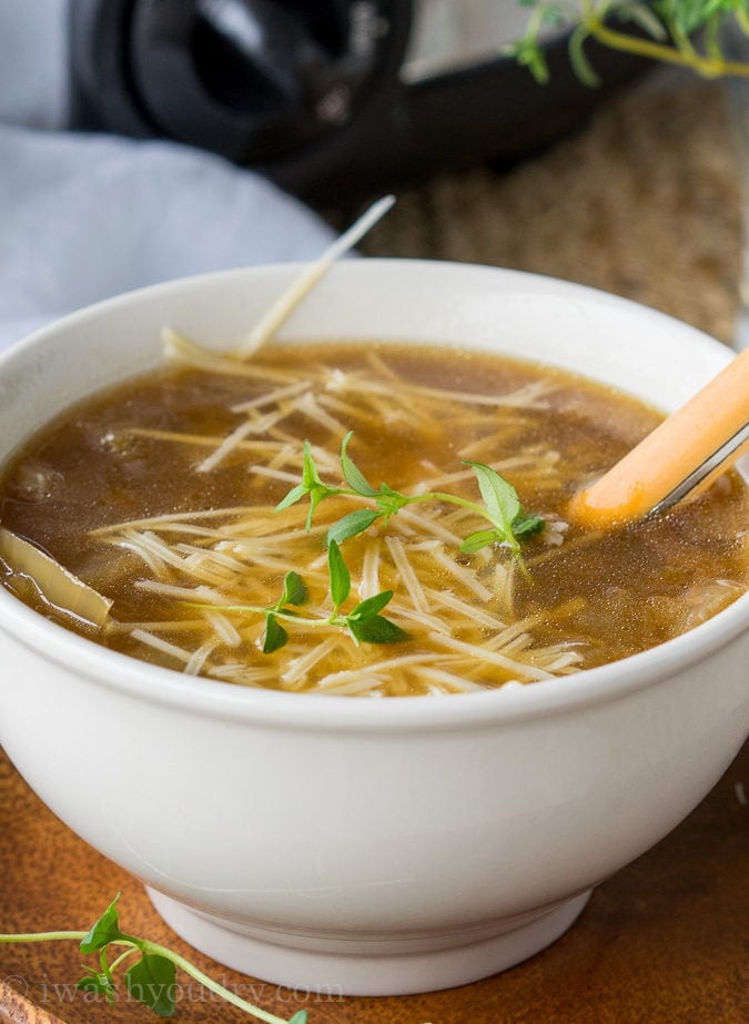 Not only is this Slow Cooker French Onion Soup easy to prepare, but it's also on the healthy side! Perfect for keeping my resolutions and still being able to enjoy my favorite comfort foods!