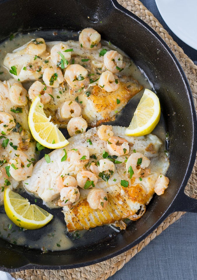 Skillet Tilapia with Shrimp I Wash You Dry