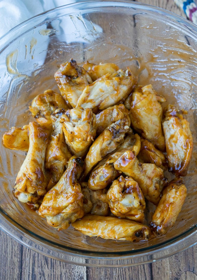 These Easy Baked Honey BBQ Chicken Wings are such a quick appetizer, you'll be chowing down in no time!