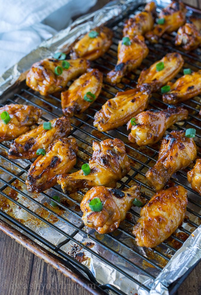 These Easy Baked Honey BBQ Chicken Wings are such a quick appetizer, you'll be chowing down in no time!