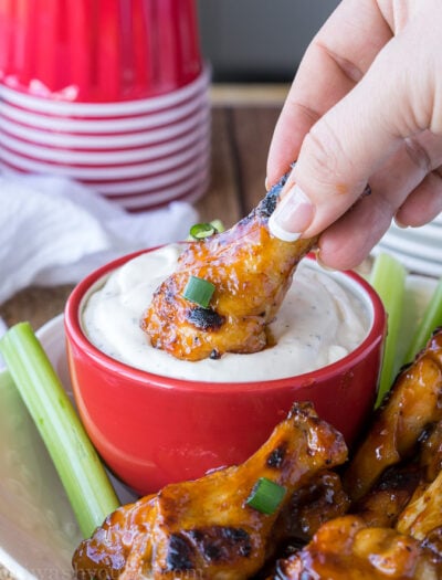 These Easy Baked Honey BBQ Chicken Wings are such a quick appetizer, you'll be chowing down in no time!