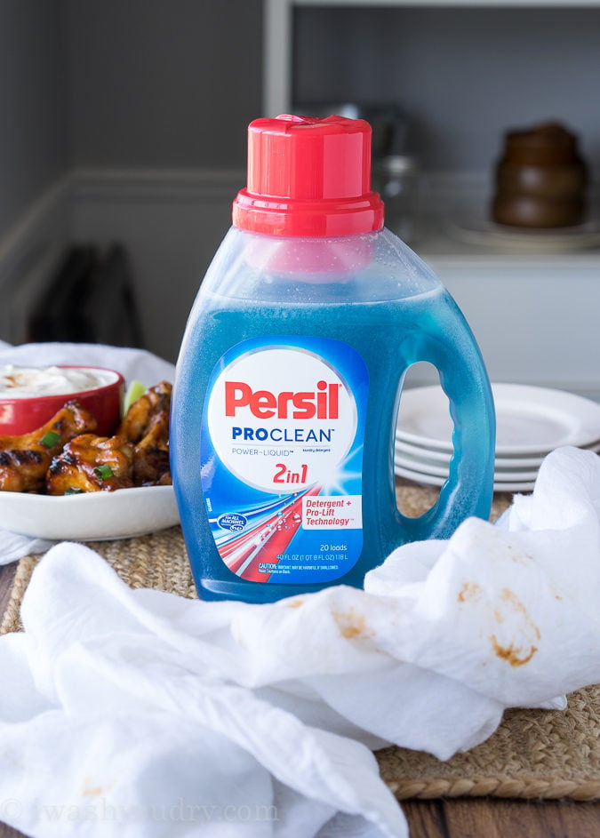 Persil 2in1 Laundry Detergent can tackle any mess, especially those that happen during the big game!