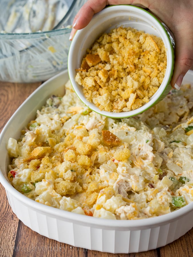 Cheesy Chicken Potato Casserole - I Wash You Dry