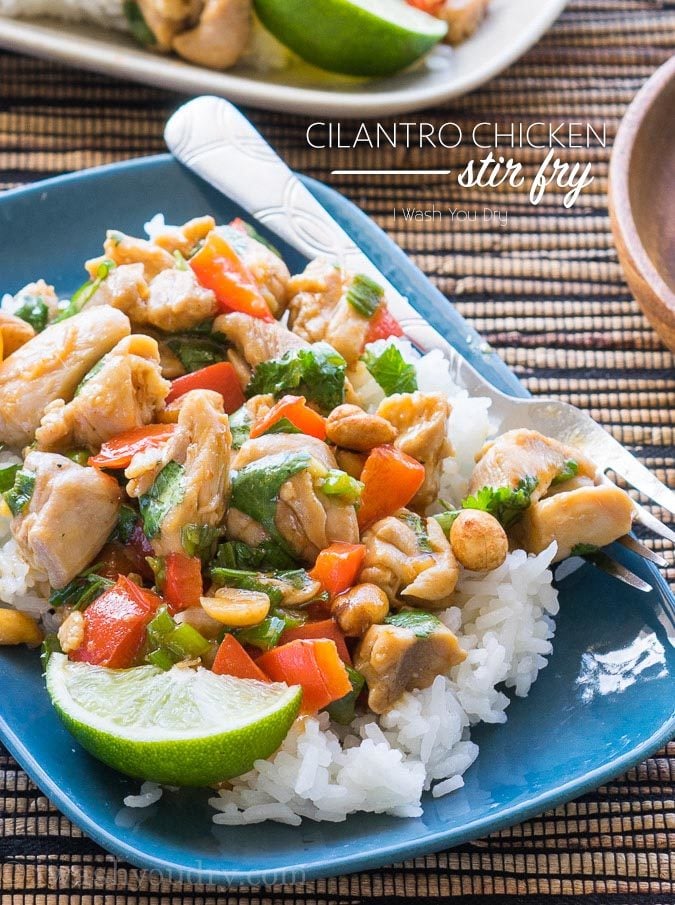 This Cilantro Chicken Stir Fry recipe is so delicious! My whole family loved it for a quick weeknight dinner!