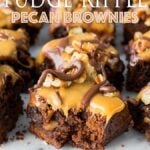 OMG! My husband asked me to make these Fudge Ripple Pecan Brownies two times before he even finished his first one! So good and so easy!