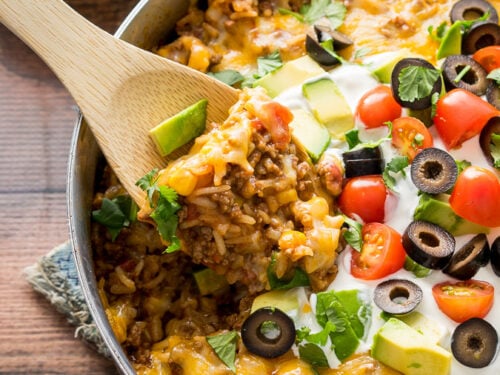 Turkey Taco Rice Skillet - Everyday Family Eats