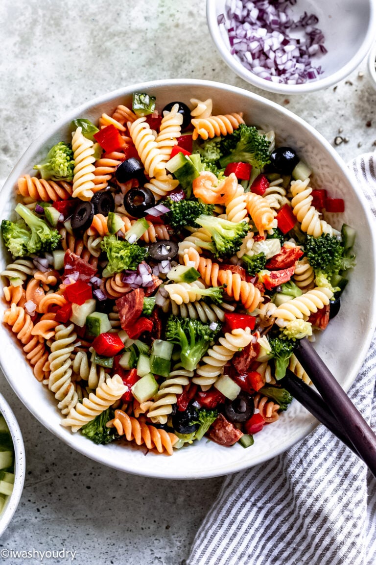 Classic Italian Pasta Salad - I Wash You Dry