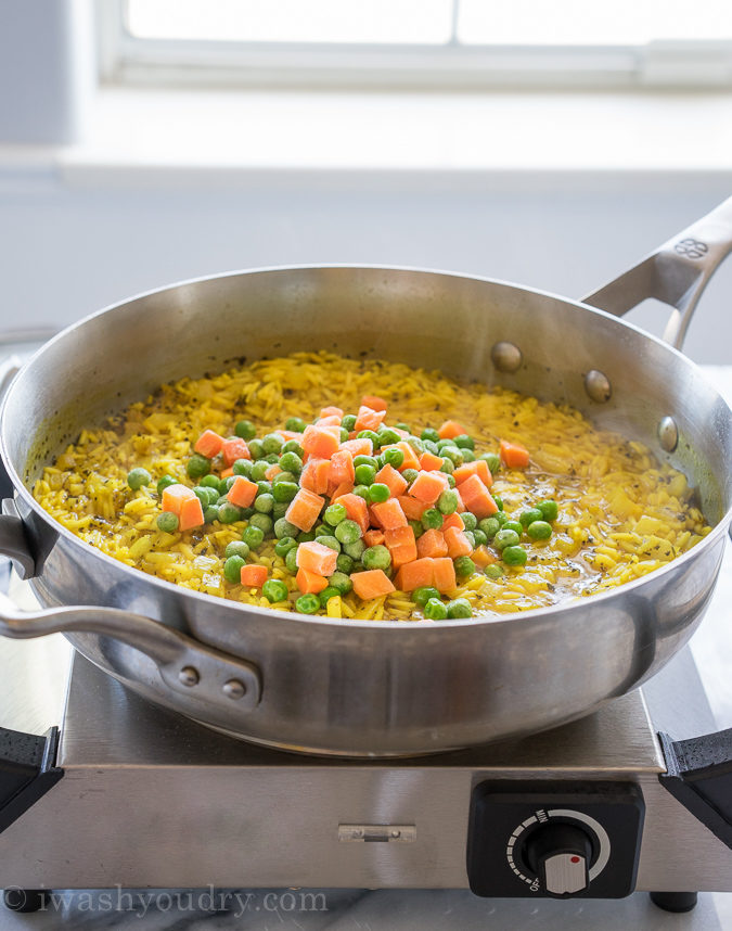 This quick and easy Vegetable Rice Pilaf is a homemade version of the boxed rice variety. My family loves this with dinner!