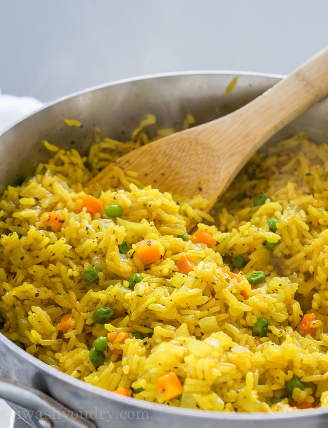 steamed rice with vegetables