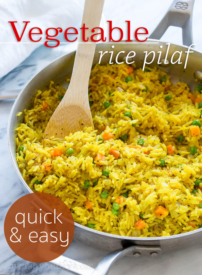 Easy Vegetable Rice Pilaf I Wash You Dry 0179