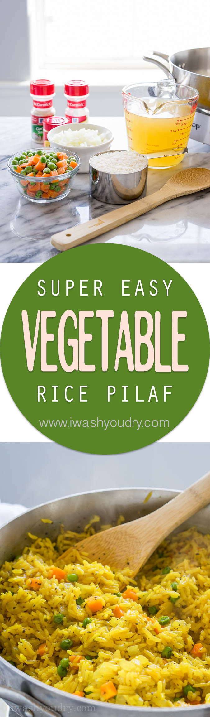 This quick and easy Vegetable Rice Pilaf is a homemade version of the boxed rice variety. My family loves this with dinner!