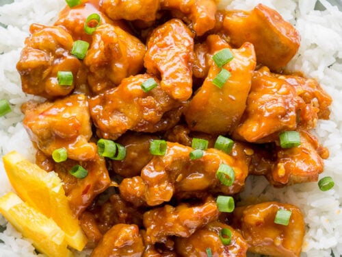 This Orange Chicken recipe is a homemade copycat version of Panda Express. So good and so easy to make!