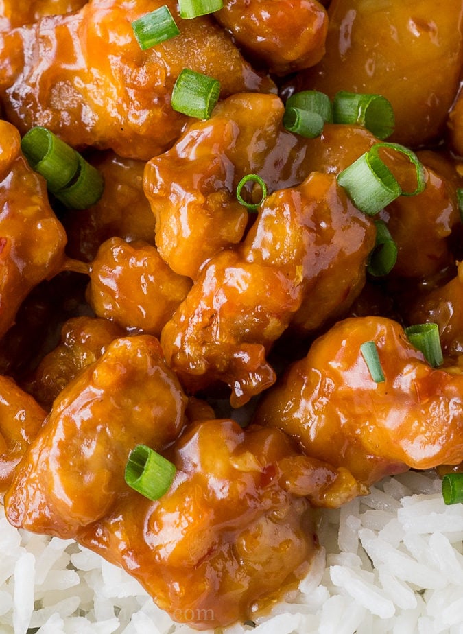 YUM! This Orange Chicken over rice is one of my family's favorite chicken recipes!