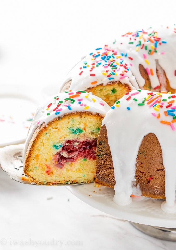 Giant Cupcake Cake  Sprinkle Surprise - This Delicious House