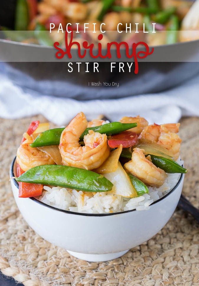 I'm in love with this Pacific Chili Shrimp Stir Fry. It tastes just like the popular new dish at Panda Express. Super quick and easy, my whole family loves it! 