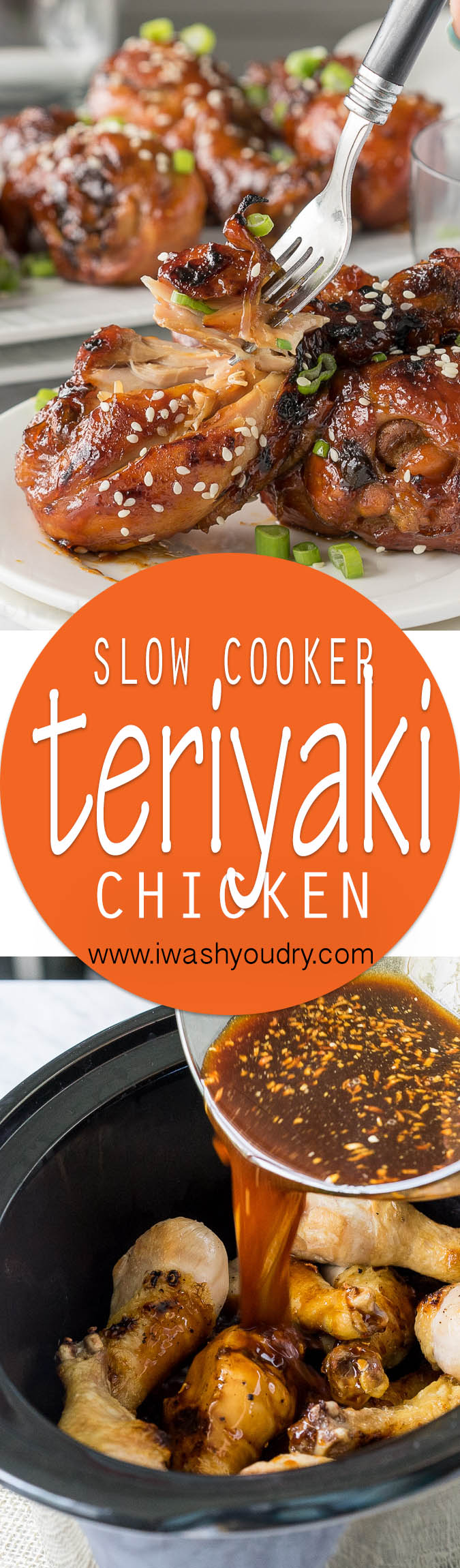 This Slow Cooker Teriyaki Chicken recipe is super quick and results in better than take-out flavors! 