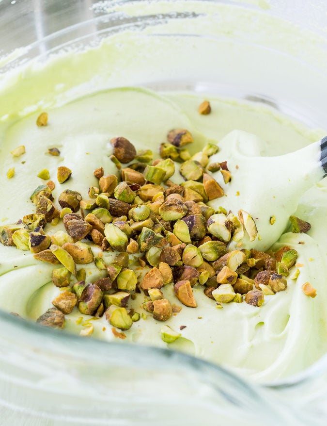 Wow! you can not believe how creamy this NO CHURN Avocado Pistachio Ice Cream is! You can't taste the avocado, it just makes the ice cream extra creamy!