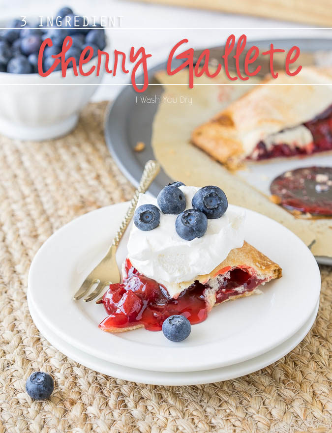 This Cherry Pie Gallete is a fancy looking dessert that is actually super EASY to make with just 3 ingredients! 