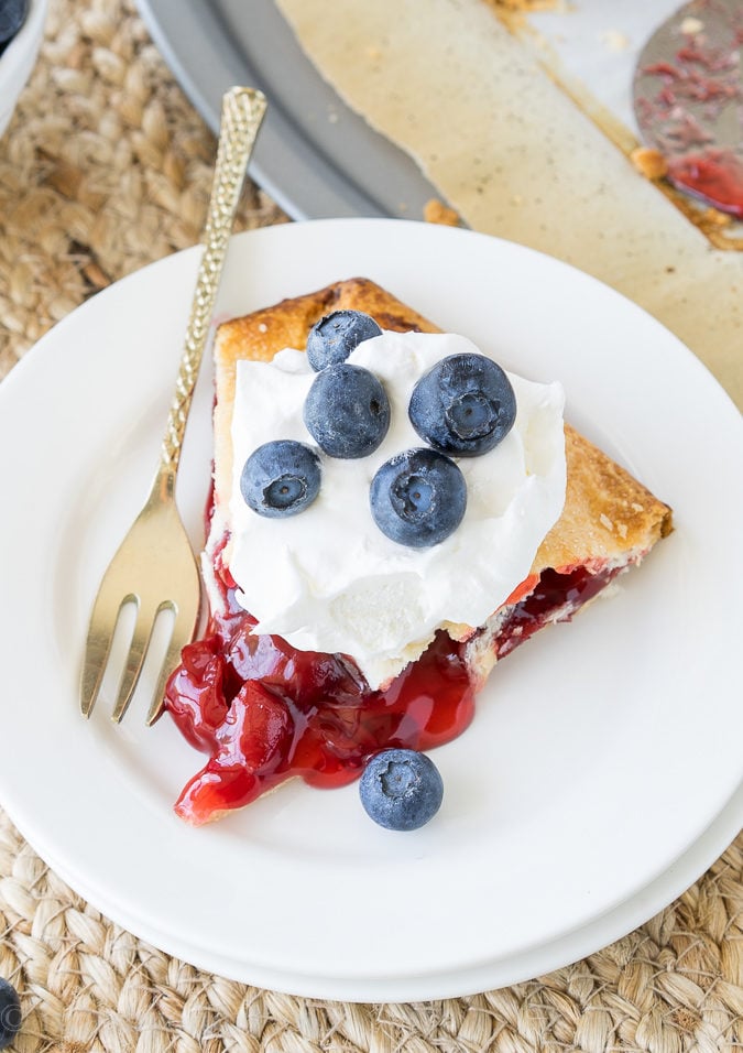 This Cherry Pie Gallete is a fancy looking dessert that is actually super EASY to make with just 3 ingredients! 