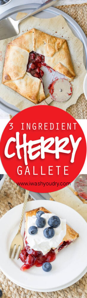 This Cherry Pie Gallete is a fancy looking dessert that is actually super EASY to make with just 3 ingredients!