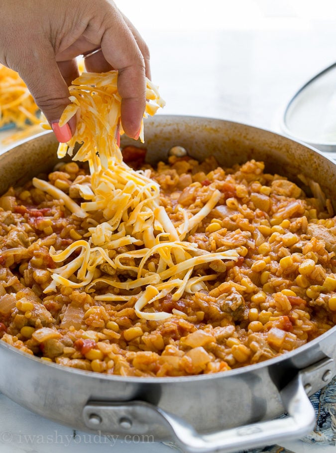 Chicken Taco Rice Skillet - Emily Bites