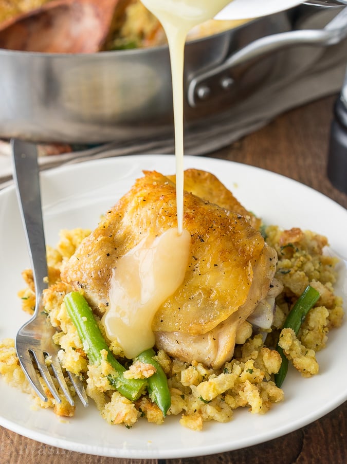 Chicken and Stuffing Skillet image