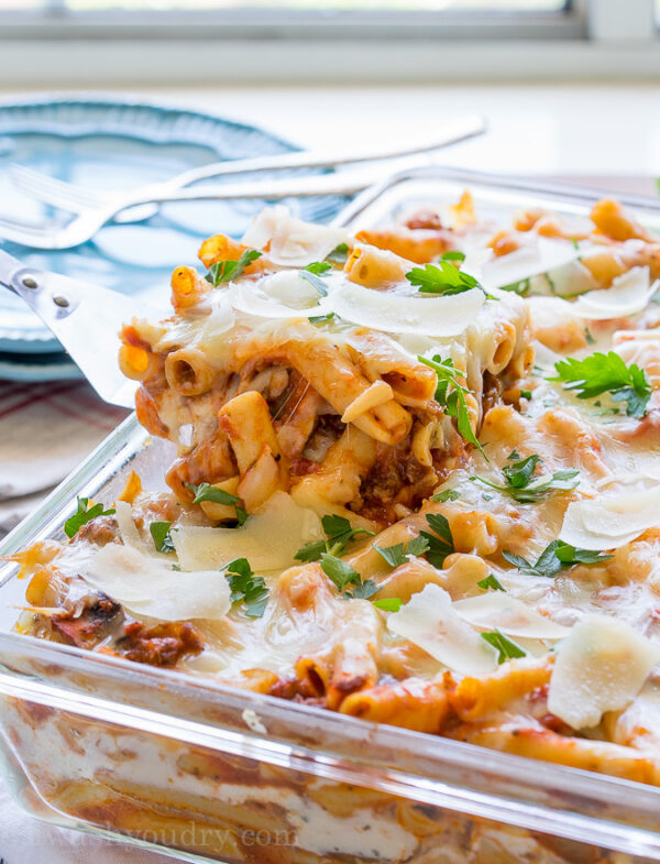 Freezer Friendly Baked Ziti - I Wash You Dry