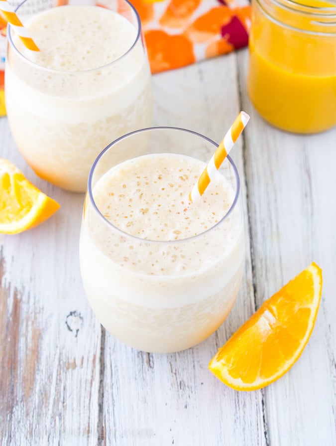 Orange Banana Recovery Smoothie High Protein