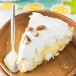 This Pineapple Fluff Pie takes all the goodness of the classic pineapple fluff and puts it into a super easy, no-bake, pie!