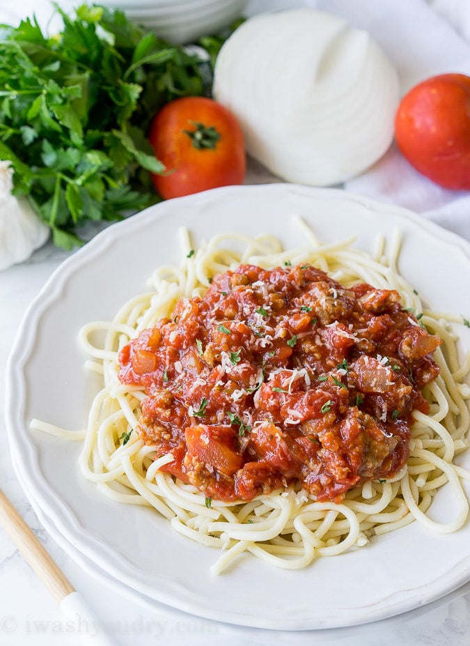 Quick and Easy Italian Meat Sauce | I Wash You Dry