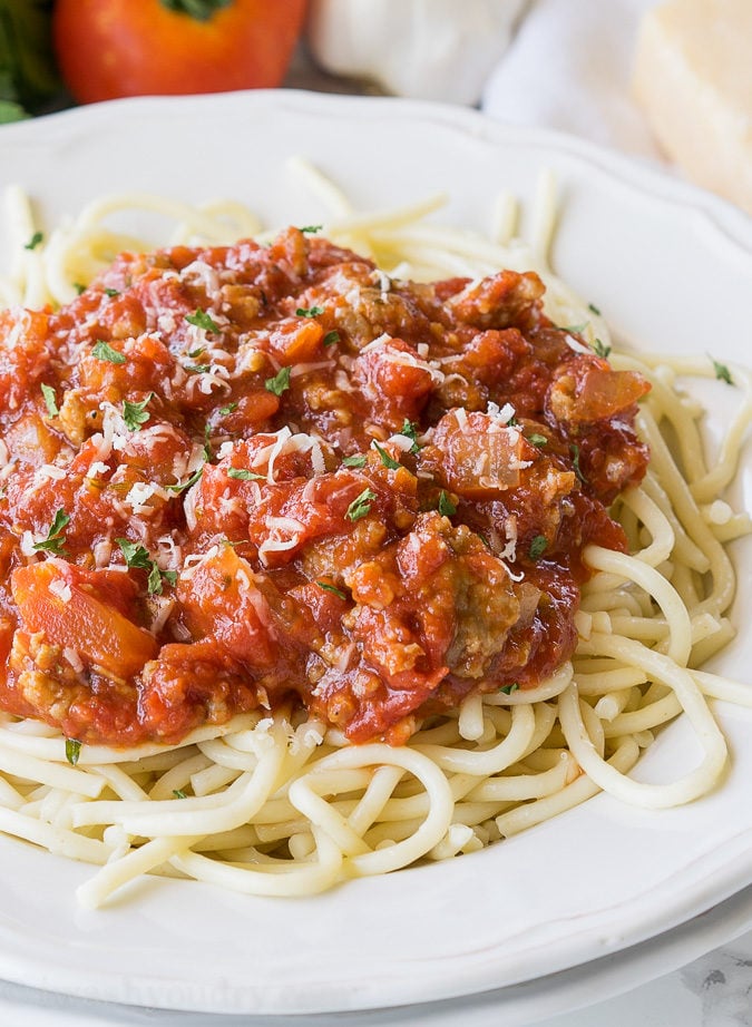 Quick and Easy Italian Meat Sauce | I Wash You Dry