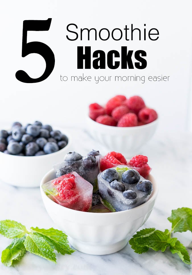 Oh my gosh! Why didn't I think of this?! These are some amazing Smoothie Hacks for making my morning a quick and easy one!