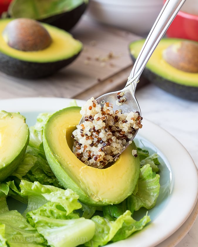 Quinoa Stuffed Avocado I Wash You Dry