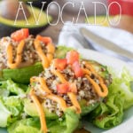 I'm obsessed with this vegetarian Quinoa Stuffed Avocado recipe! Super quick and seriously tasty!