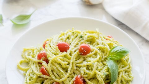 Avocado Pesto Pasta - I Wash You Dry