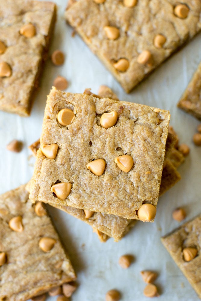 These Butterscotch Blondies are a super easy treat that's mixed up in just one bowl! 