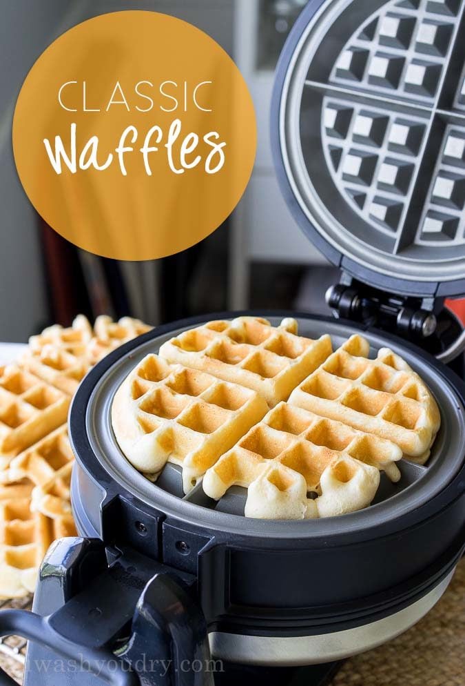 Classic Waffle Recipe I Wash You Dry