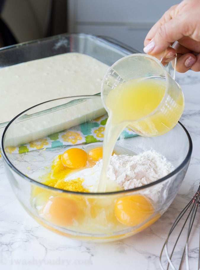 If you're a lemon fan, this dessert is for you! This Lemon Bar Magic Cake has three delicious and easy desserts in one! Lemon bars on the bottom, moist cake in the middle and a super easy lemon mousse on top! My family thoroughly enjoyed this one!