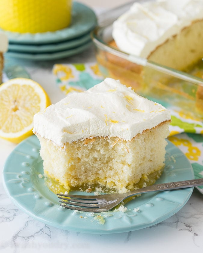 If you're a lemon fan, this dessert is for you! This Lemon Bar Magic Cake has three delicious and easy desserts in one! Lemon bars on the bottom, moist cake in the middle and a super easy lemon mousse on top! My family thoroughly enjoyed this one!