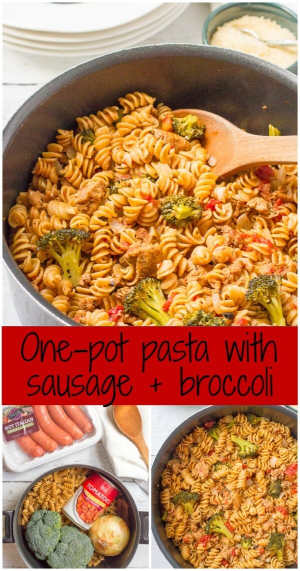 One Pot Pasta with Sausage and Broccoli - I Wash You Dry