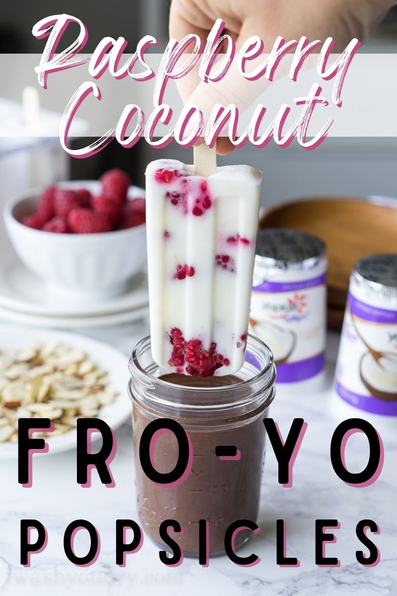 Raspberry Coconut Fro-Yo Popsicles - I Wash You Dry
