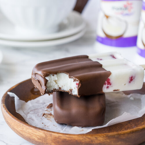 Raspberry Coconut Fro-Yo Popsicles - I Wash You Dry