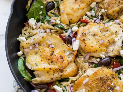 One Skillet Greek Chicken I Wash You Dry